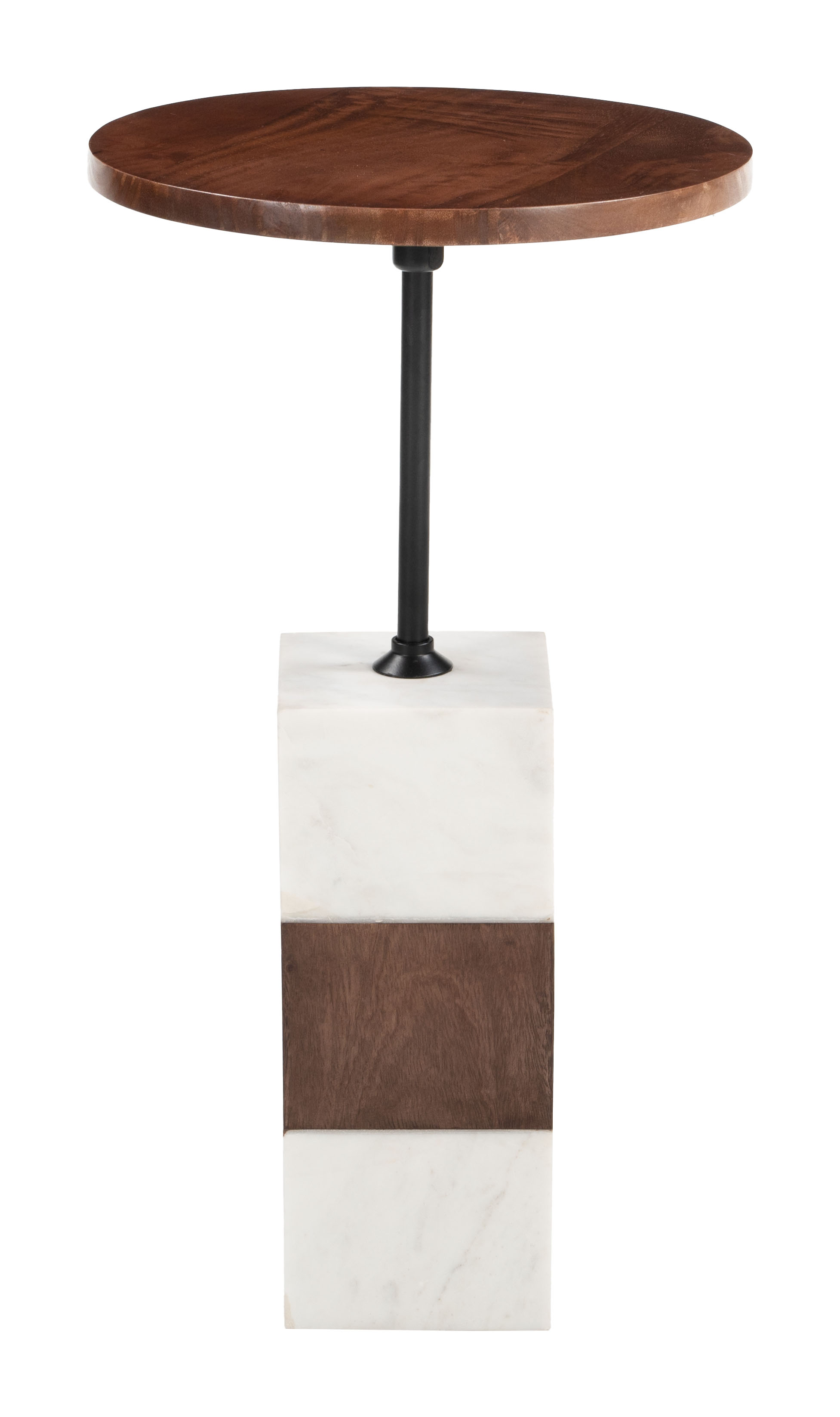 Stuk Side Table Brown & White product image