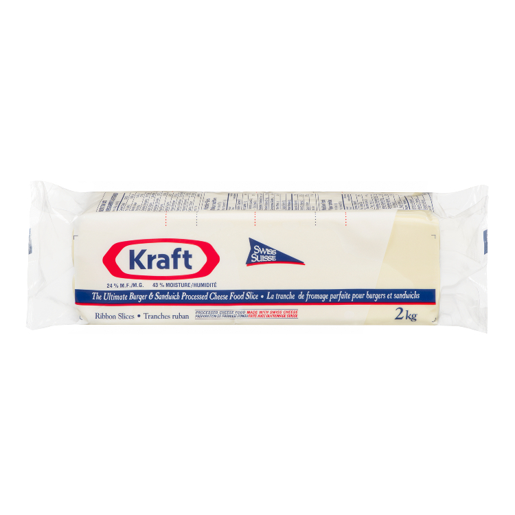  KRAFT Darifarm Processed Cheese-Slices Swiss 2kg 2 