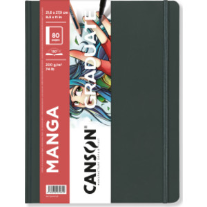Graduate Manga Art Book, Hard Cover Binding, 40 Sheet, 8.5x11 inch, 1 Count