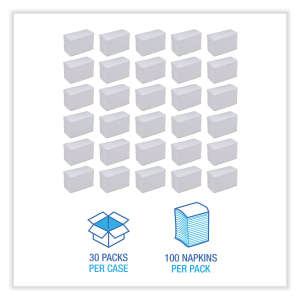 Boardwalk, Napkins, 2 ply, White