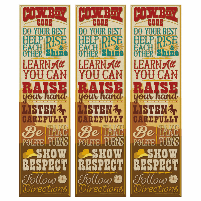 Wild Wild Classroom Banner, 12" x 45", Pack of 3