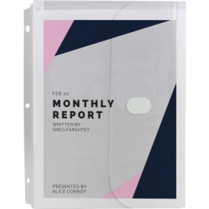 Super Heavyweight Poly Binder Pockets, Clear, Side Loading, 11" x 8.5", Pack of 10