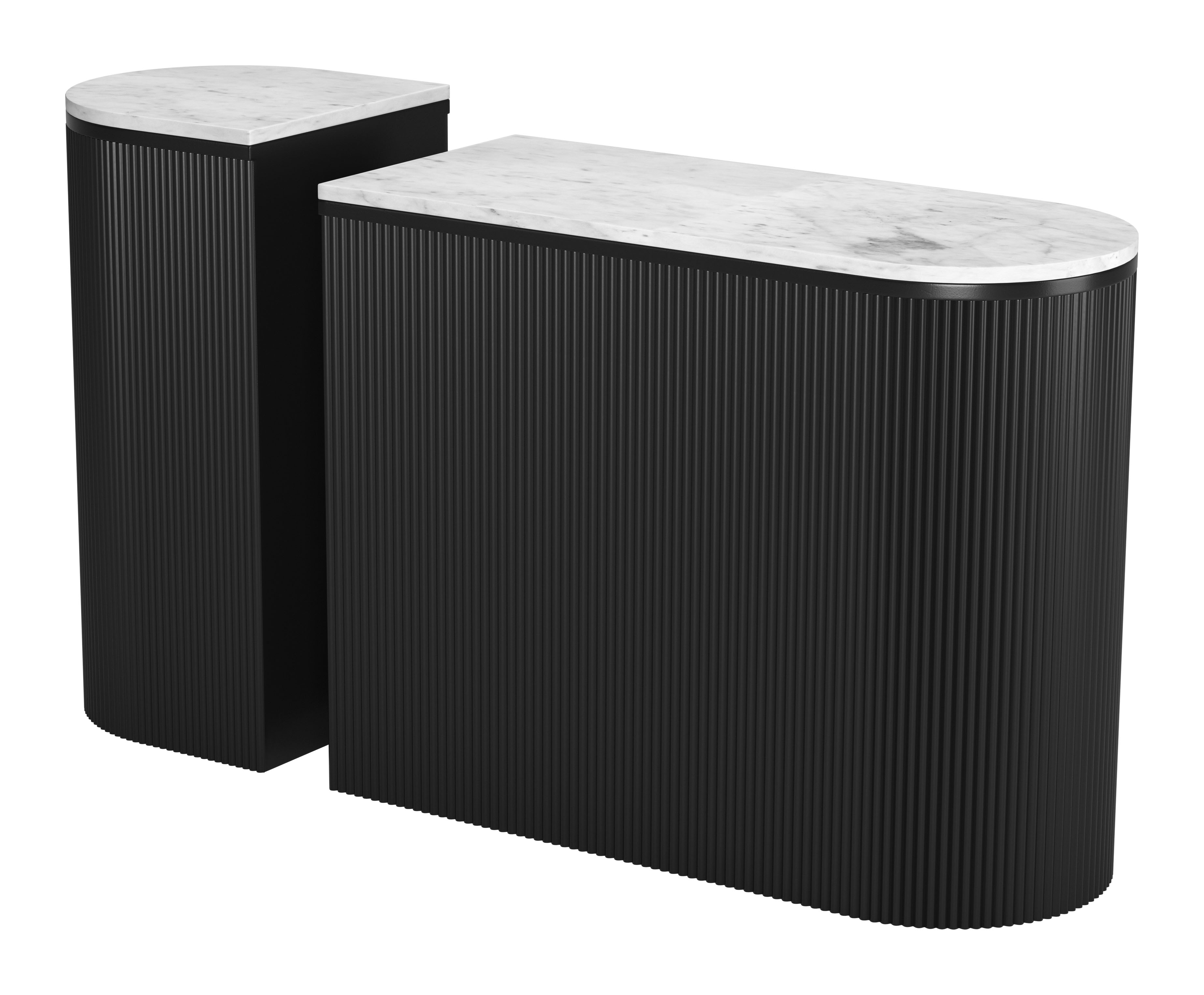 Ormara Console Table Set (2-Piece) White & Black product image