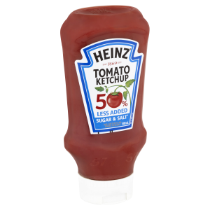  Heinz® Ketchup Tomato Sauce 50% Less Added Sugar & Salt* 500mL 