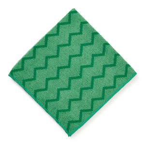Rubbermaid Commercial, HYGEN™, 16"x16", Microfiber, Cloth, Green