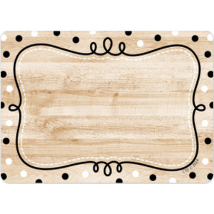 Core Decor Loop-de-Dots en etiquetas de madera, paquete de 36