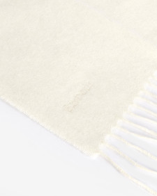 Lambswool Woven Scarf Cream