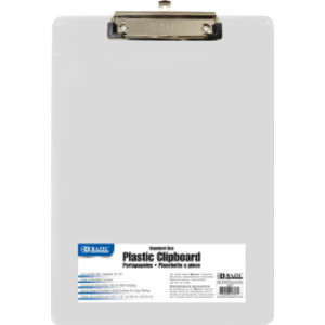 Clear Plastic Clipboard with Low-Profile Clip, Standard Size