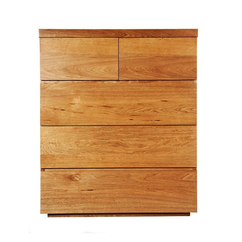 Product image of the  Grandeur Tallboy (5 Drawer), Warm Oak from Forty Winks