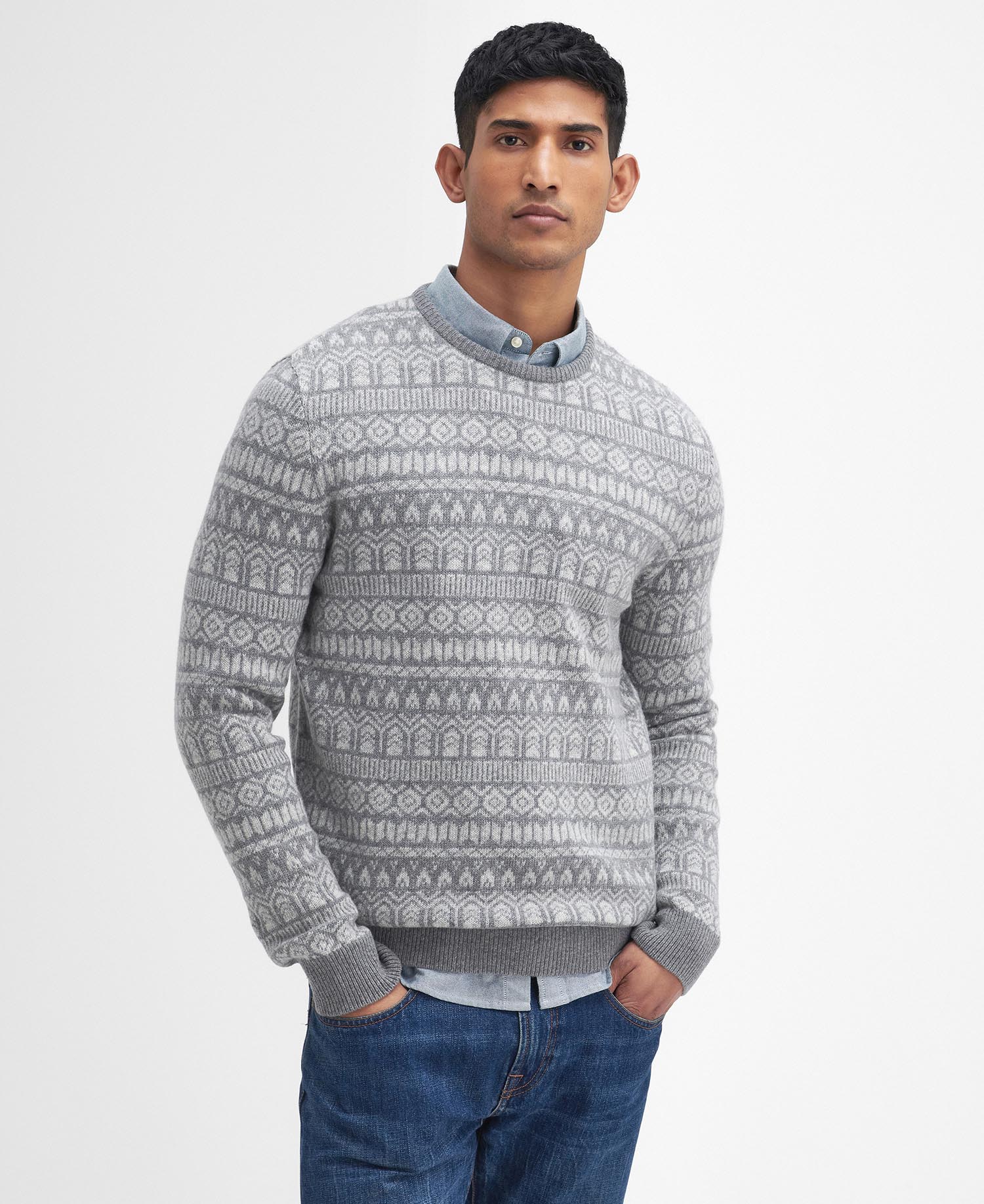 Stonebeck Fairisle Crew Neck Jumper image number 0