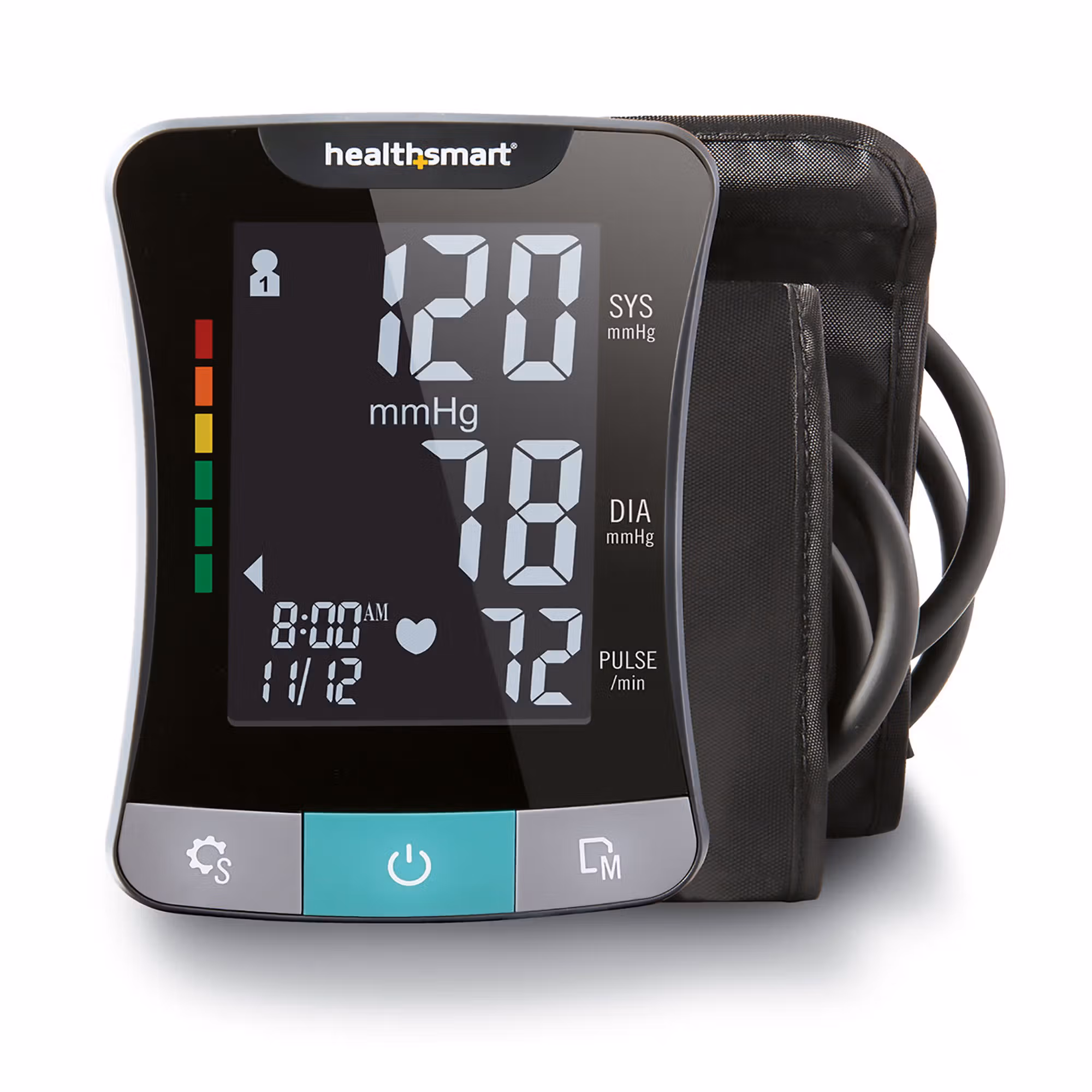 Mabis® One-Tube Blood Pressure Monitor, Digital, Black Cuff