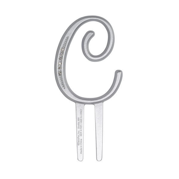 2.5" C Diamond Letter Monogram