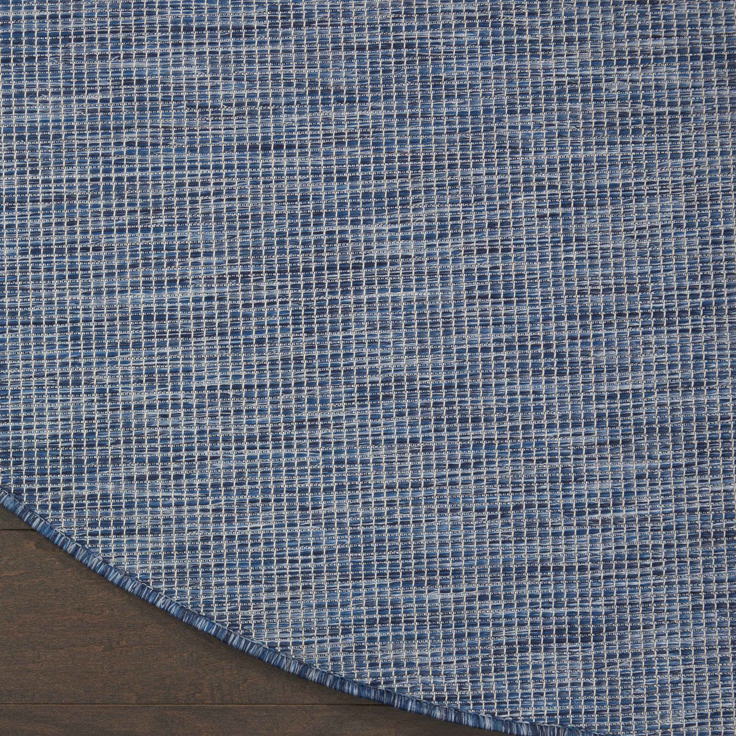 Nourison Positano 8' x Round Navy Blue Modern Rug