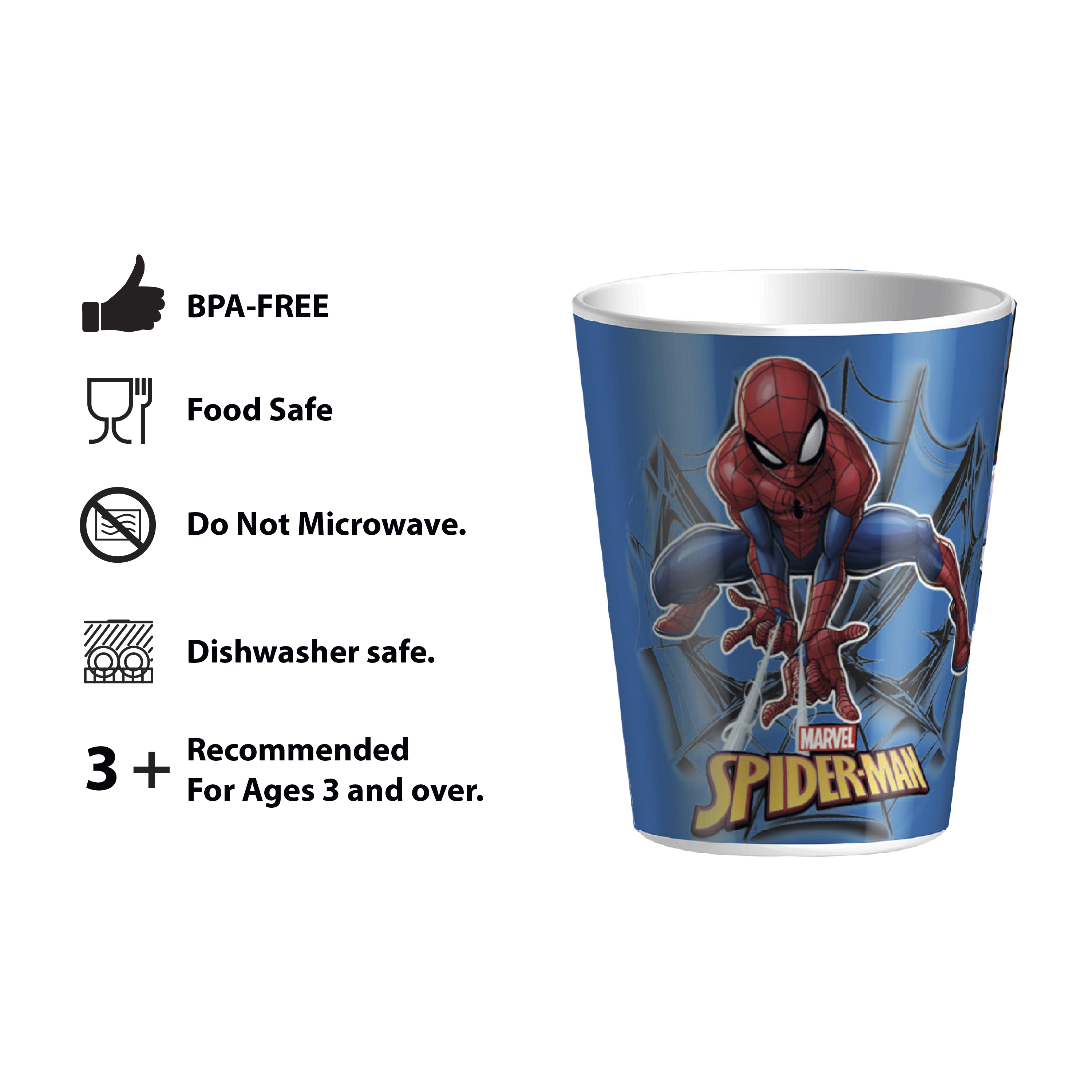 Marvel Comics Dinnerware Set, Spider-Man, 5-piece set slideshow image 3 Marvel Comics Dinnerware Set, Spider-Man, 5-piece set slideshow image 3