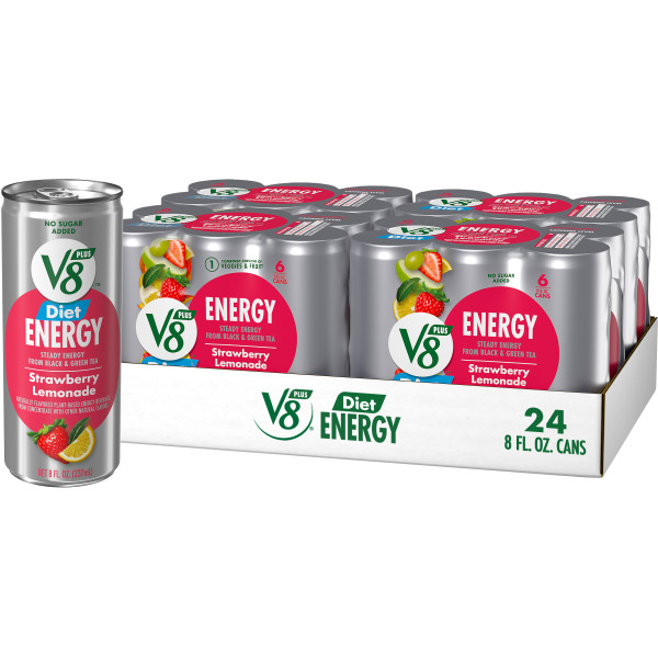 Diet Strawberry Lemonade Energy Drink (4 Packs of 6 Cans)