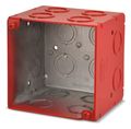 Steel City® Wall Box 4 in. Square Welded Red 3-1/2 in. D