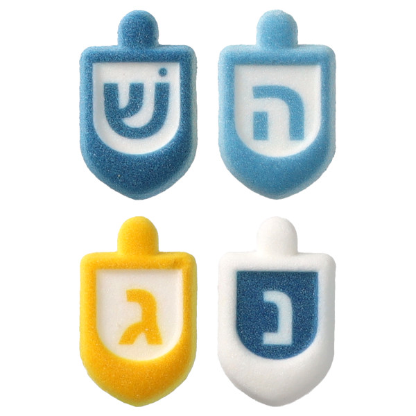 Dreidel Assortment - Red 3 Free Dec-Ons® Decorations