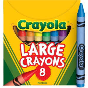 Large Crayons, Tuck Box, 8 Count