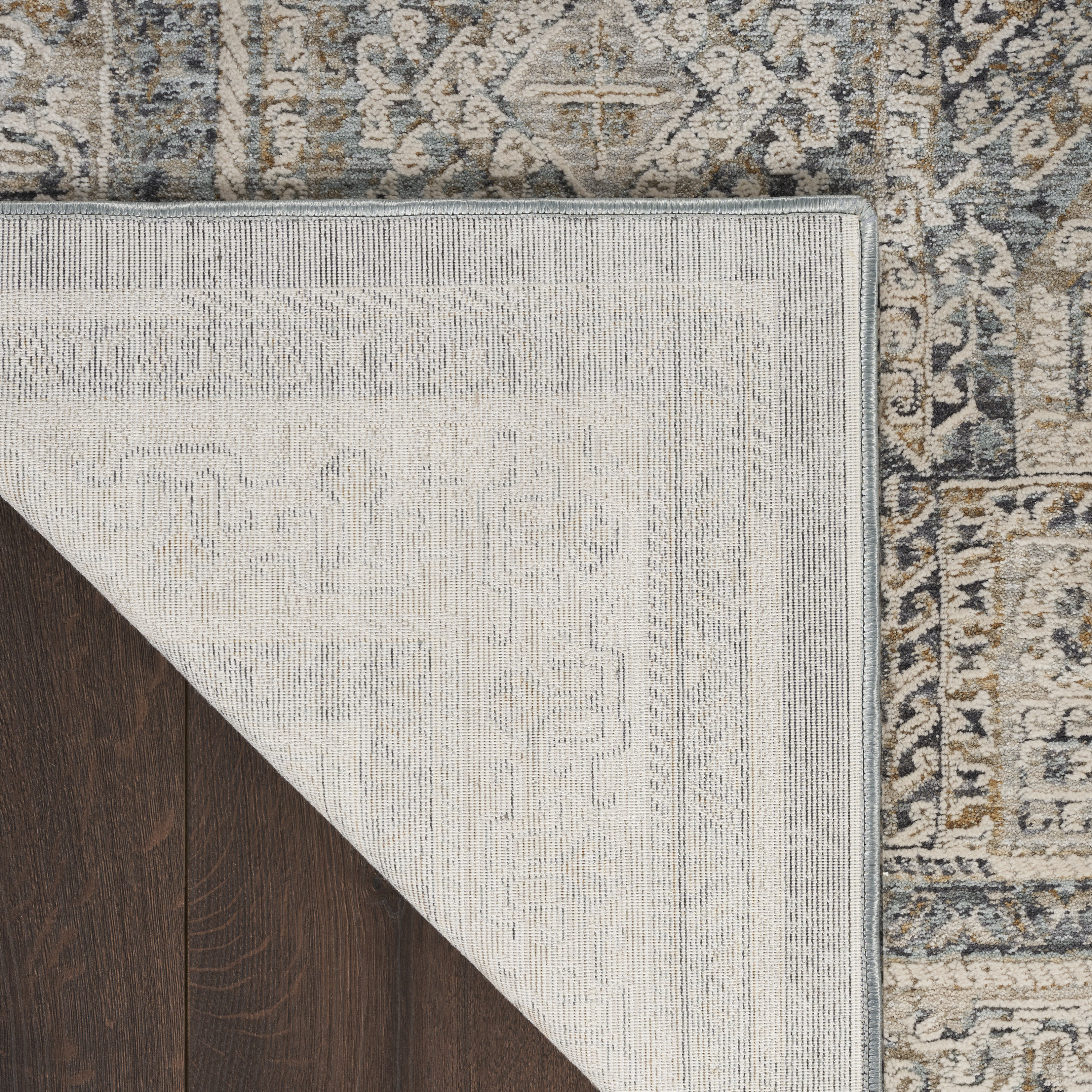 Nourison Lynx 2'3" x 12' Ivory Charcoal Vintage Indoor Rug
