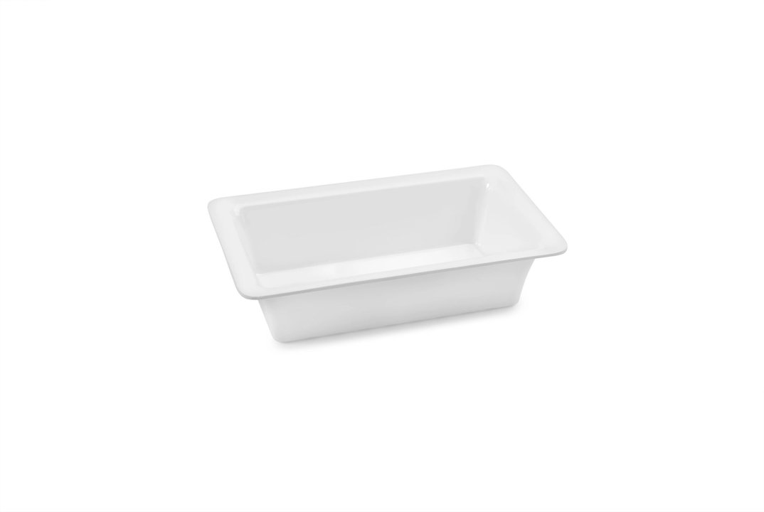 GN pan slim 1/3 20 mm deep melamine in white