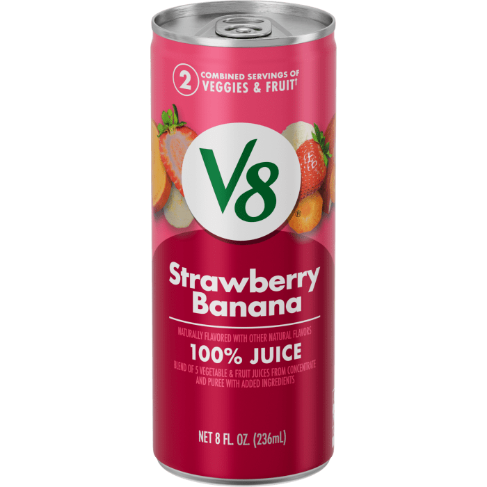 Strawberry Banana 100% Fruit and Vegetable Juice