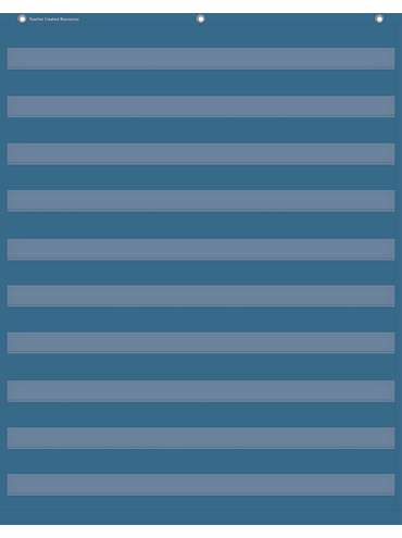 Slate Blue 10-Pocket Chart, 34