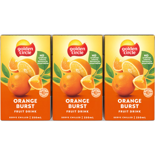  Golden Circle® Orange Burst Fruit Drink Multipack 6x250mL 