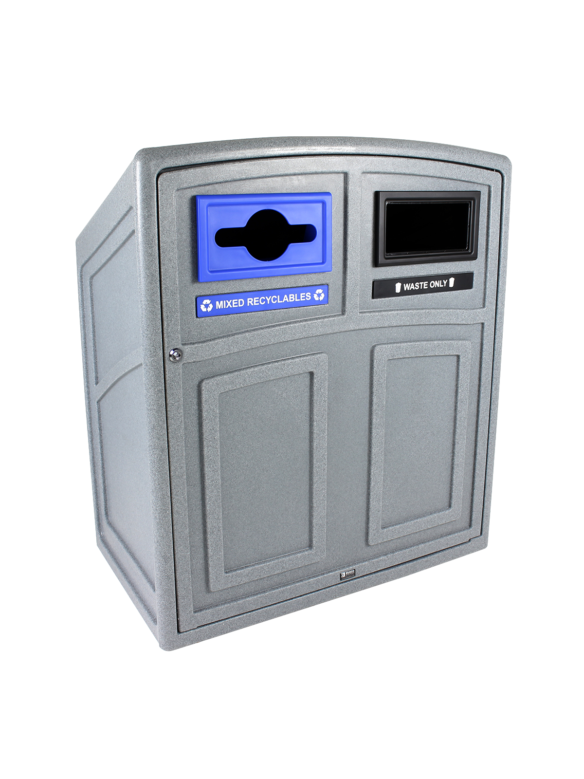 UPTOWN – Double – Kit – Mixed Recyclables-Waste – Mixed-Full – Greystone