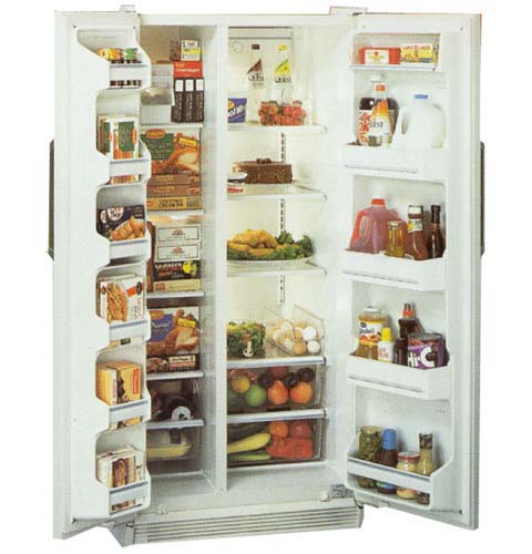 GE, 605 ltr, Glass Shelves