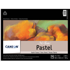 Artist Series Mi-Teintes Pastel Pad, Earth Tones, Foldover Binding, 24 Sheet, 12x16 inch, 1 Count