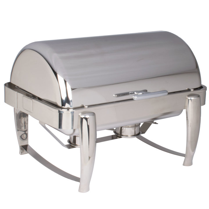 8 ½-quart full-size D-Lux stainless steel chafer with dripless rolltop cover