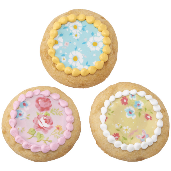 Blue Ditsy Print PhotoCake® Edible Image® Strips