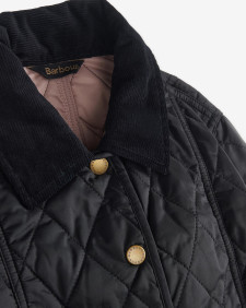 Girls Summer Liddesdale Quilted Jacket Black-Gardenia