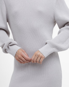 Franchesca Knitted Mini Dress Silver Cloud