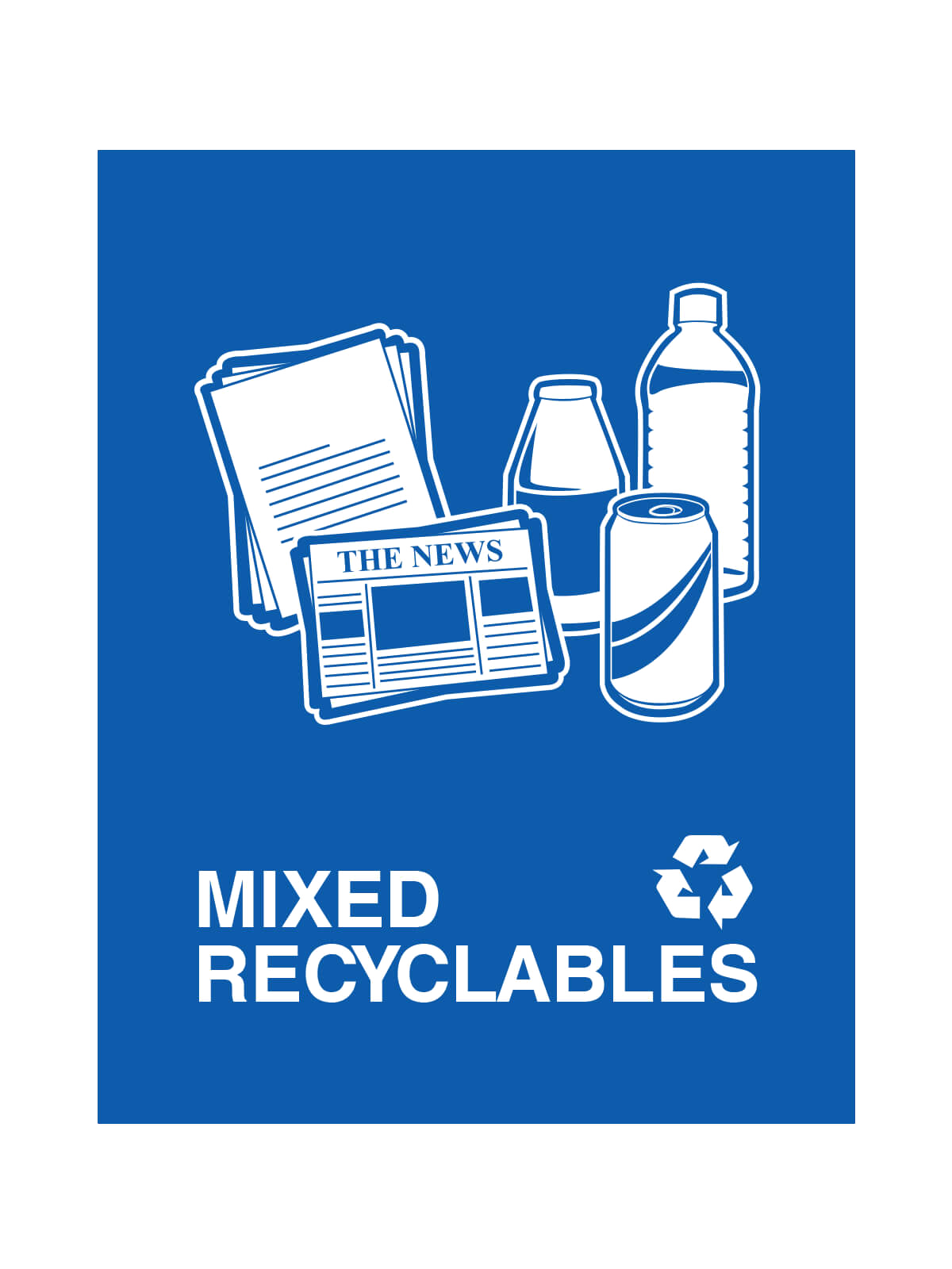 ASPYRE – Sign – Mixed Recyclables – Blue