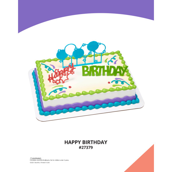 Happy Birthday The Magic of Cakes® Icing Only Page