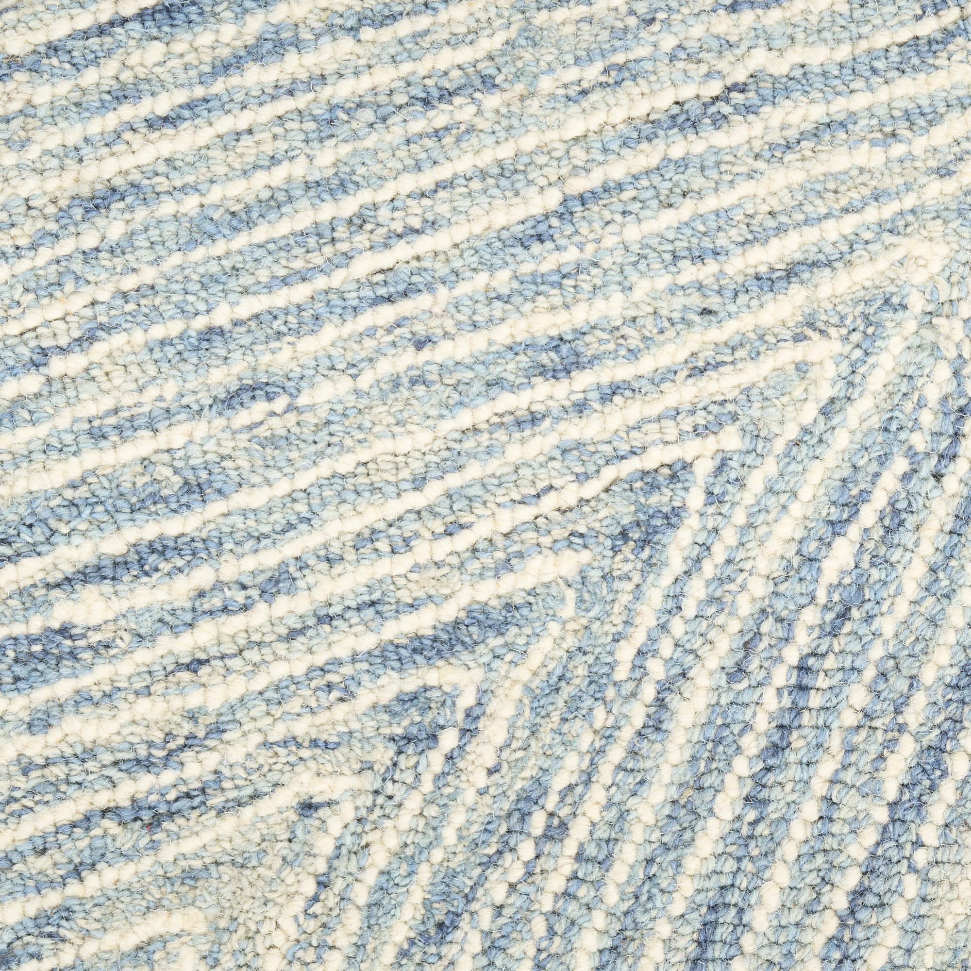 DKNY Pure Angles 2'3" x 7'6" Ivory Blue Modern Indoor Rug