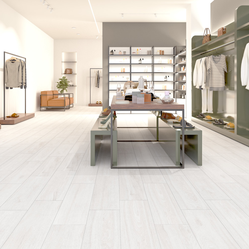 Llama White 8-1/2 in. x 35-1/2 in. Porcelain Floor and Wall Tile