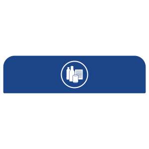 Rubbermaid Commercial, Configure™, Mixed Recycling, 33 gal, Blue, Receptacle Label Kit