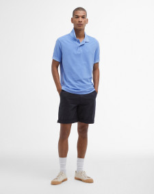 Washed-Out Sports Polo Shirt Sky