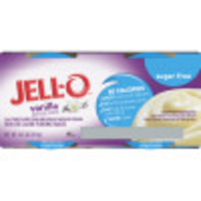 Jell-O Vanilla Sugar Free Pudding Snacks, 4 ct Cups