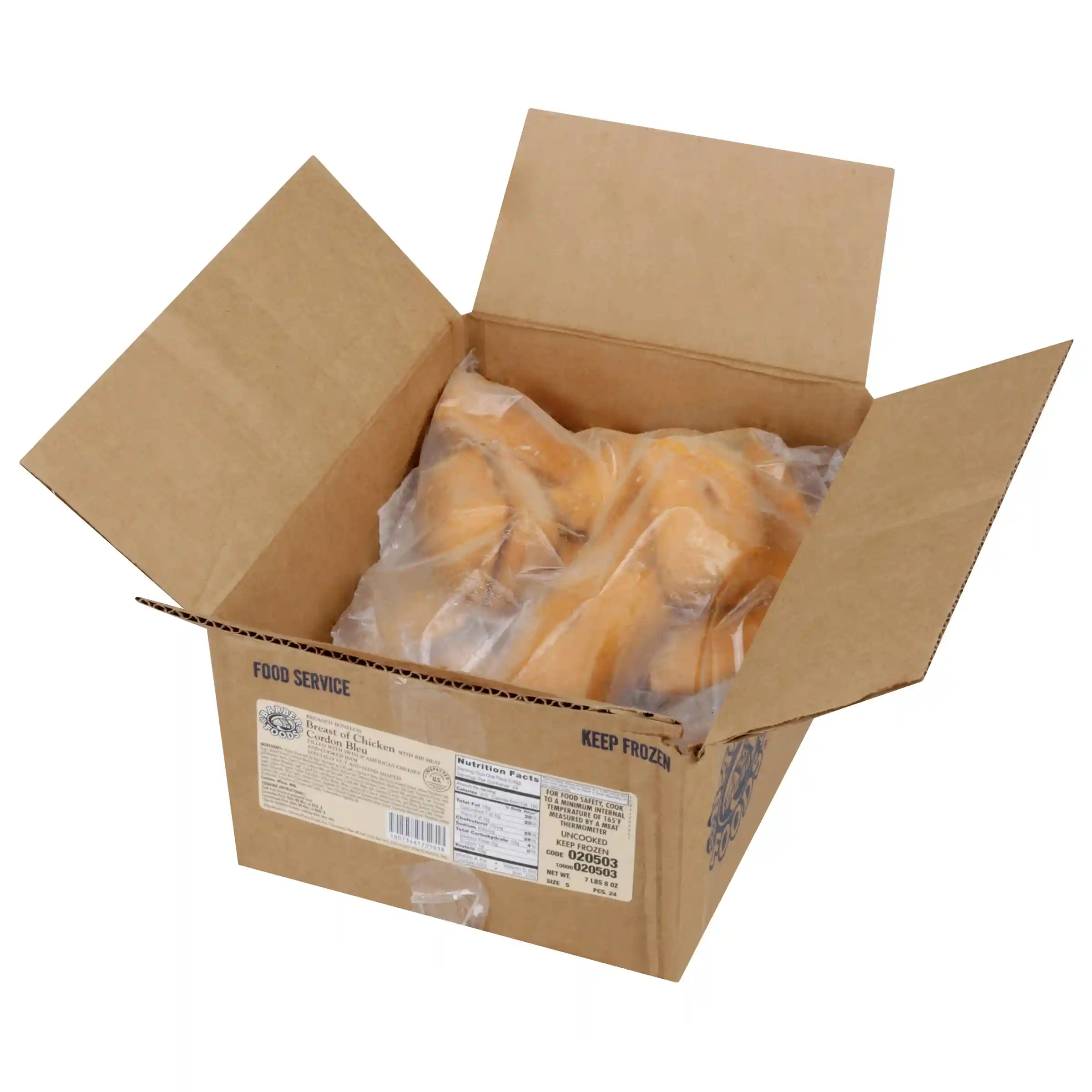Barber Foods® Uncooked Breaded Cordon Bleu Boneless Stuffed Chicken Breasts 5 oz._image_4