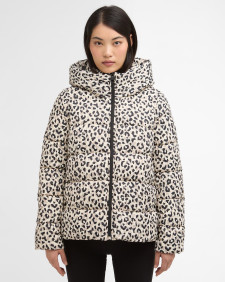 Piumino Olivios con stampa Jasmine Leopard Print
