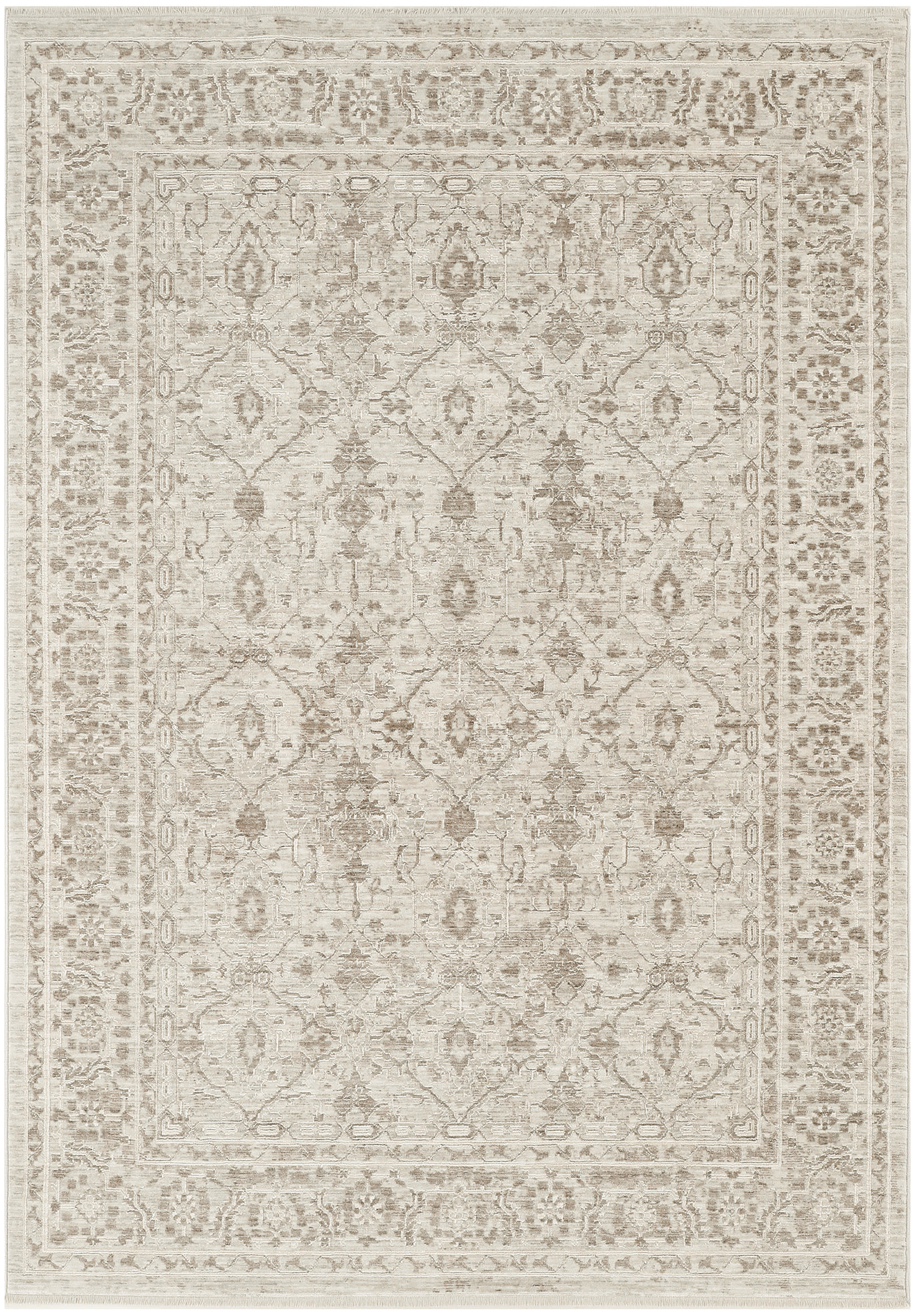 Nourison Shadows 5'3" x 7'3" Ivory Grey Vintage Indoor Rug