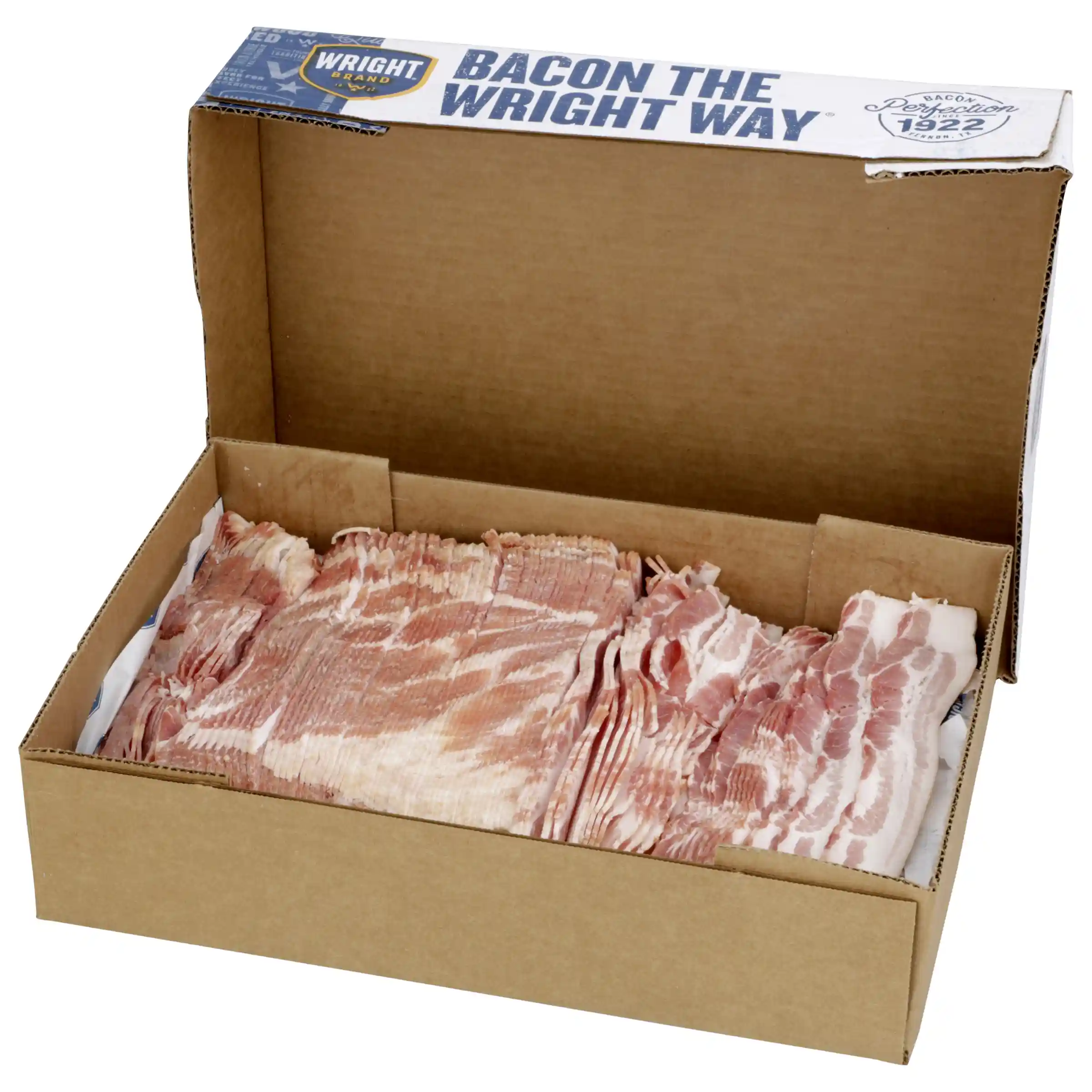 Wright® Brand Naturally Hickory Smoked Thin Sliced Bacon, Bulk, 15 Lbs, 18-22 Slices per Pound, Frozen_image_4