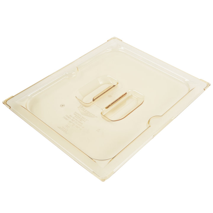 Half-size Super Pan® solid high-temperature plastic cover in amber