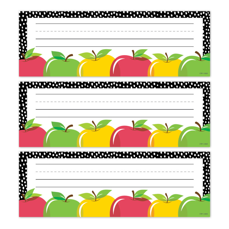 Apple Time Name Plates, 36 Per Pack, 3 Packs