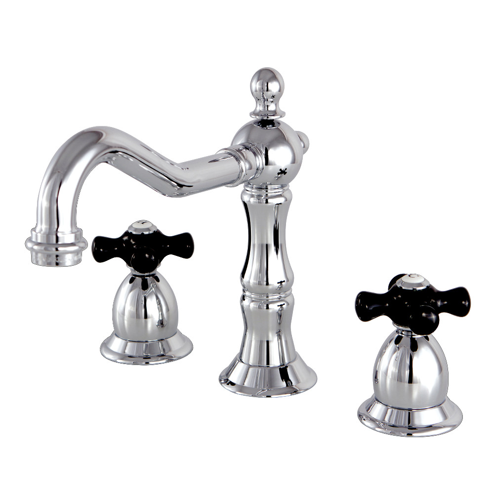 Widespread Bathroom Faucet Polished Chrome with Brass Pop-Up, with 4 Finish Options