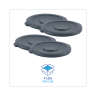 Boardwalk, Round, Resin, 44 gal, Gray, Receptacle Lid