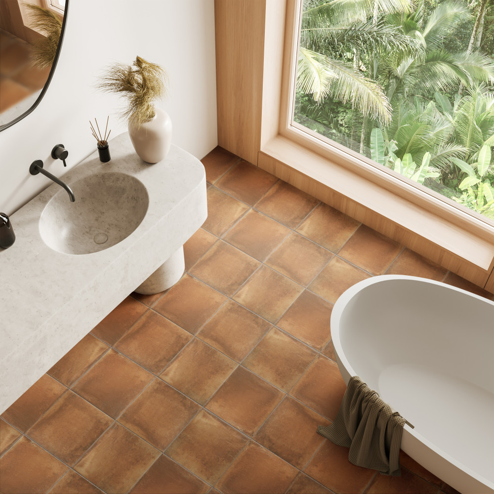Rustic Cotto 13 in. x 13 in. Porcelain Floor and Wall Tile